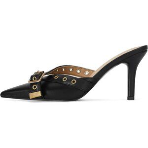 Rilista Women's Slingback Heel Closed Pointed Toe Wedding Party Dress Pump Shoes